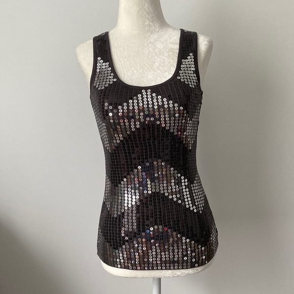 Express Tops - Express Chevron Sequenced Knit Top
